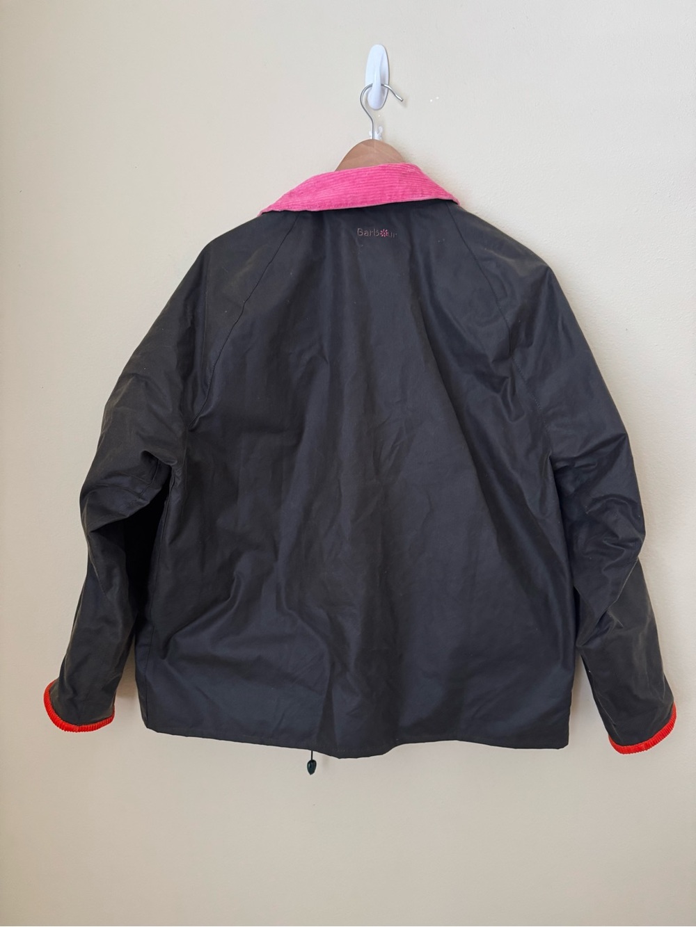 Barbour x Flower Mountain Transport Waxed Jacket Fuchsia Small - Picture 7 of 7